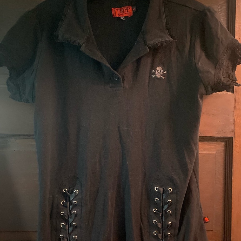 Vintage Tripp collar shirt with corset details